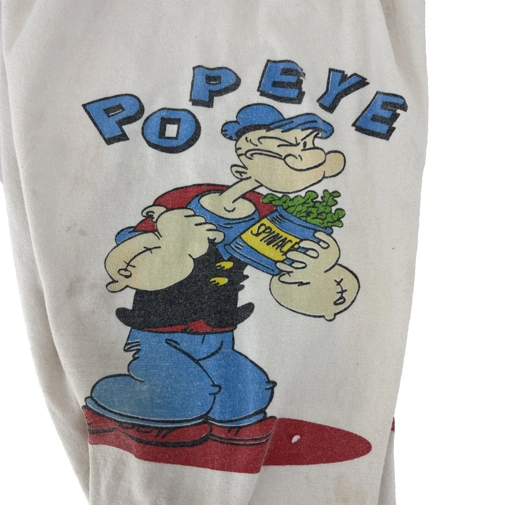 Vintage Kids Boys Popeye‎ The Sailor Pants Spinach Can Stretch Small Cartoon